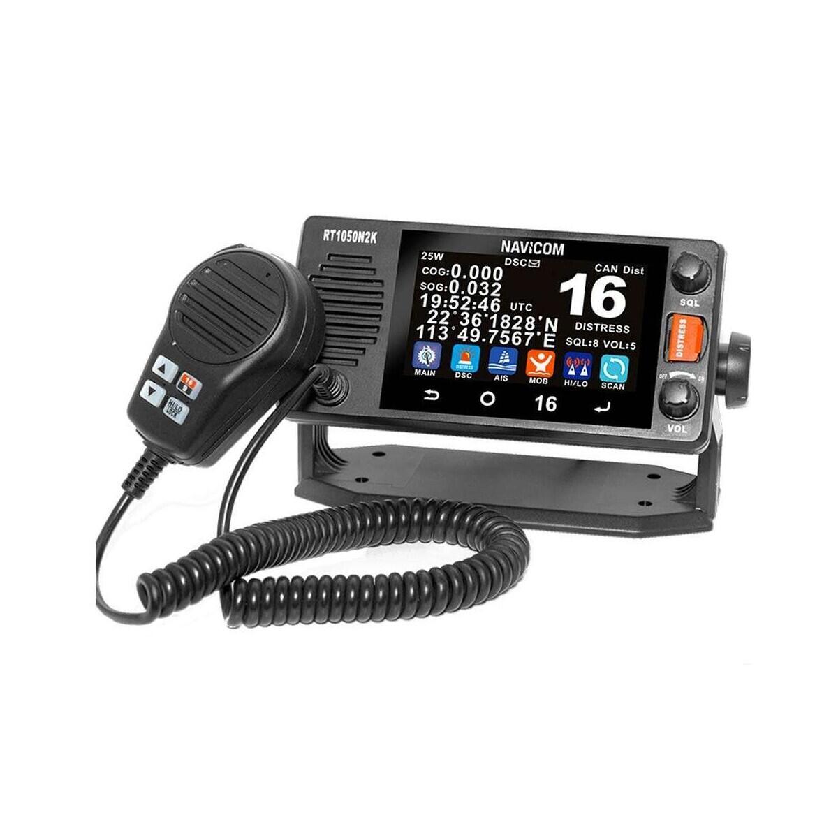 Stały Vhf z ekranem dotykowym i odbiornikiem ais Navicom NMEA2000 25 w