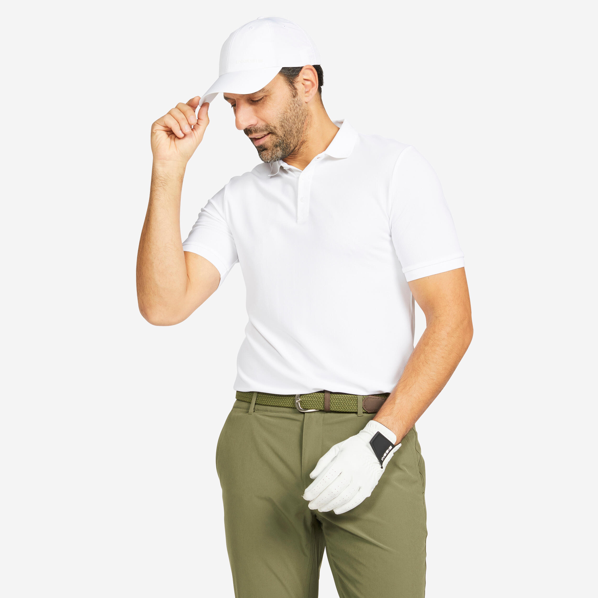 Koszulka polo do golfa z krótkim rękawem męska Inesis WW500