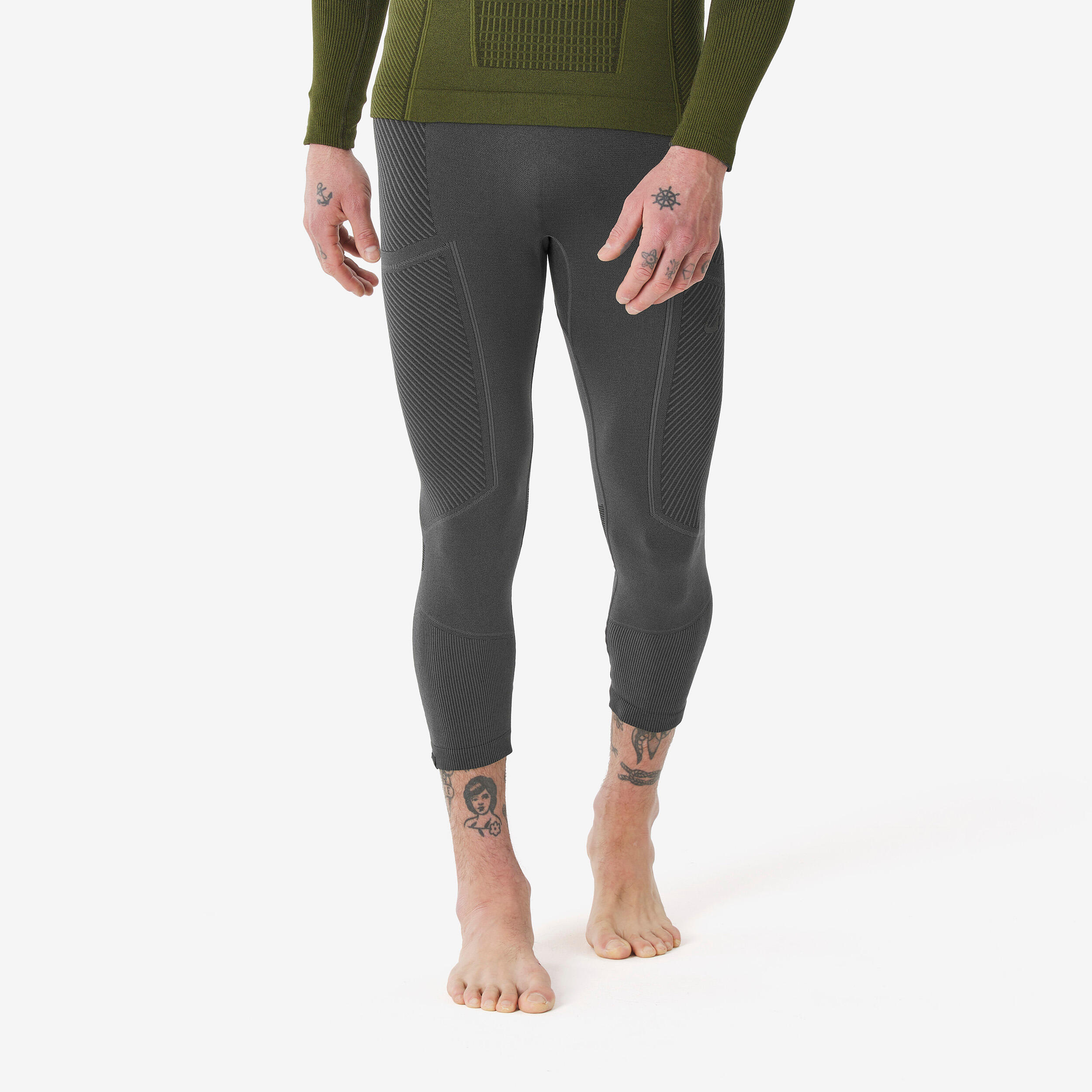 Legginsy termoaktywne narciarskie męskie Quechua BL 900 tech 3/4