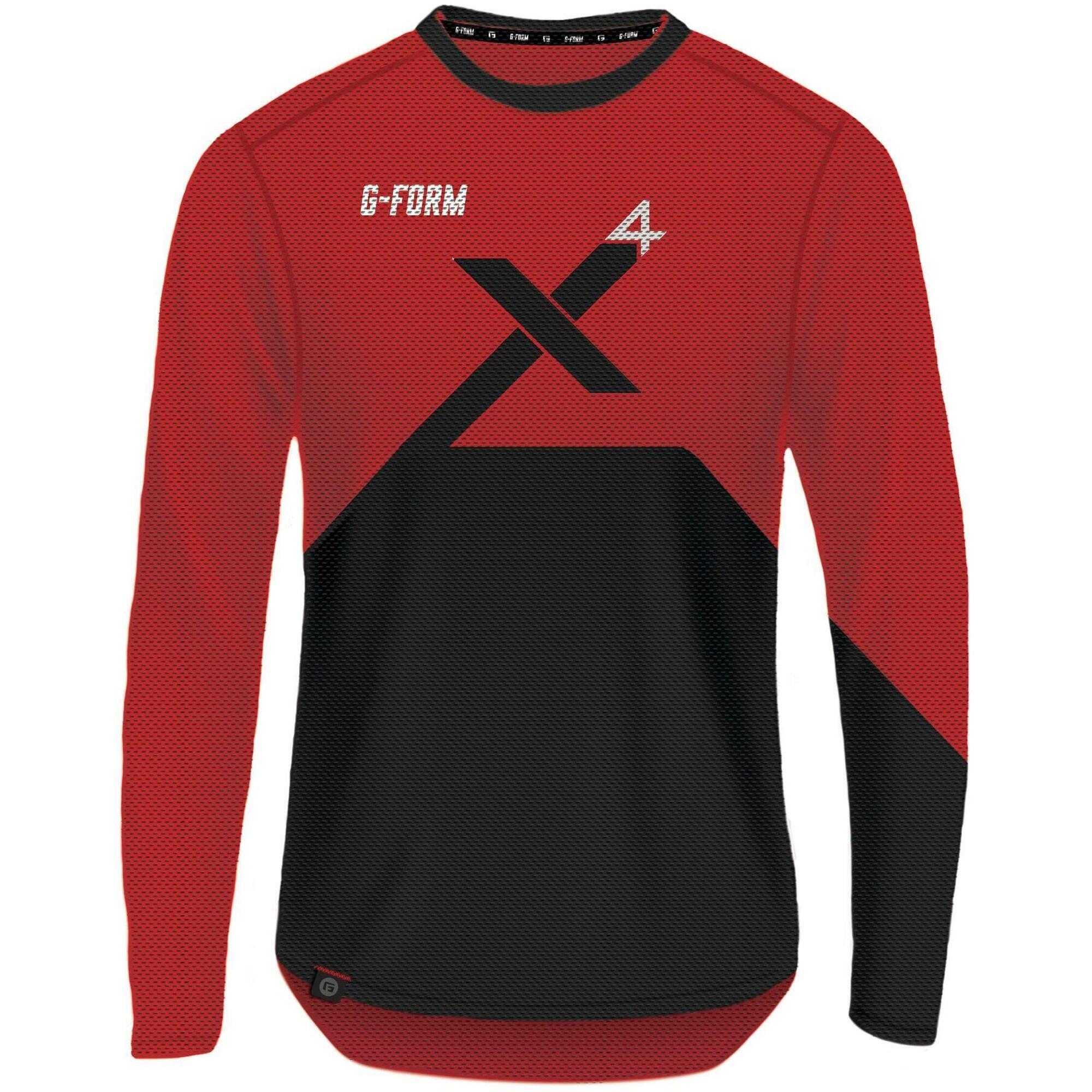 G-FORM Pro X4 koszulka z długim rękawem S czerwono-czarna