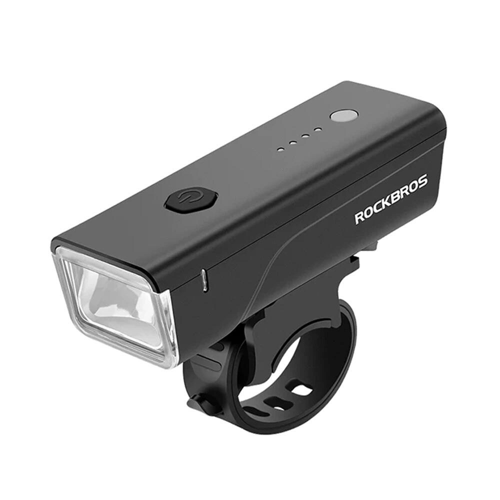 Lampka Przednia Rowerowa Rockbros 260 Lumenów + USB-C - Kabel USB-A
