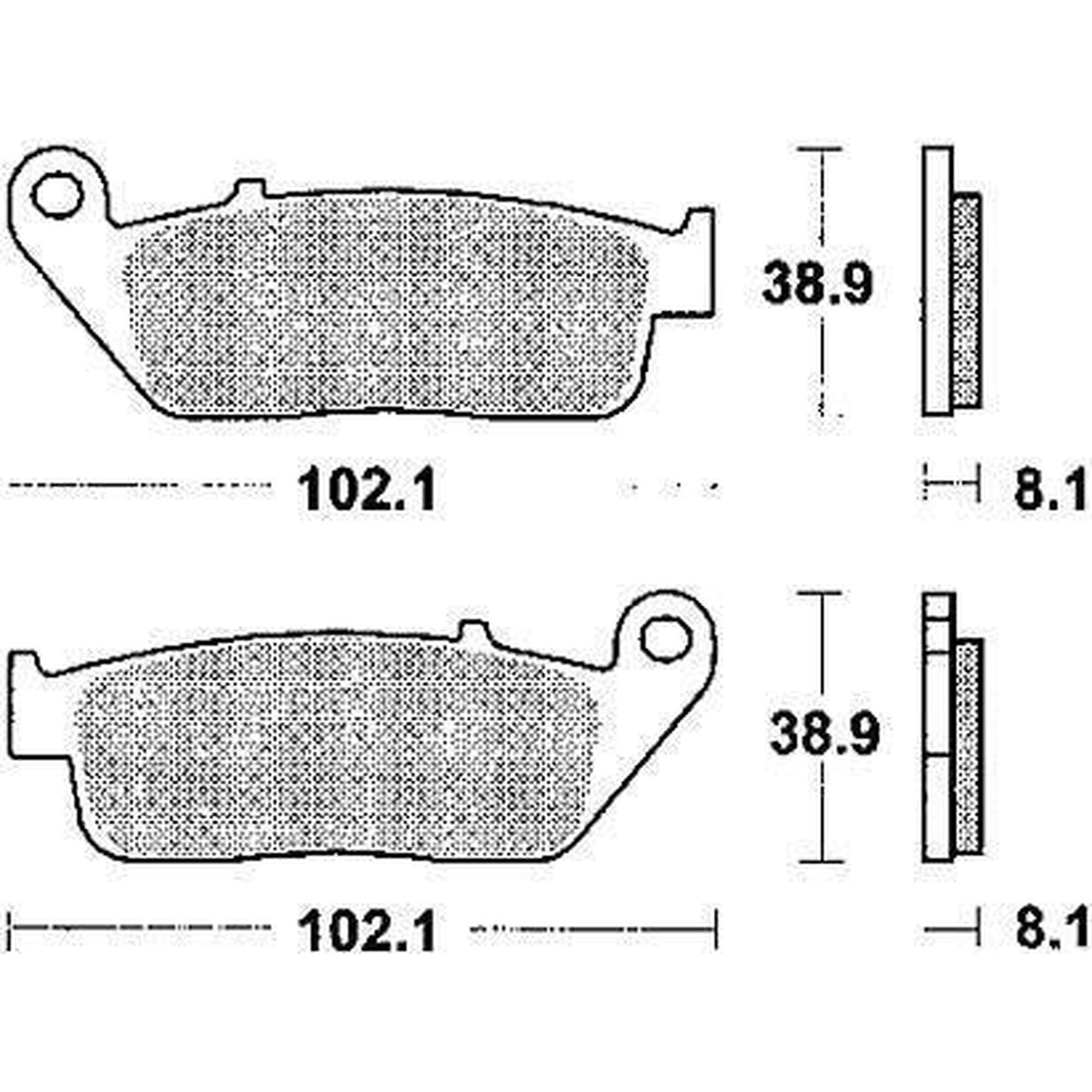 Klocki hamulcowe TRW MCB 598 SV z metalu sinterowanego
