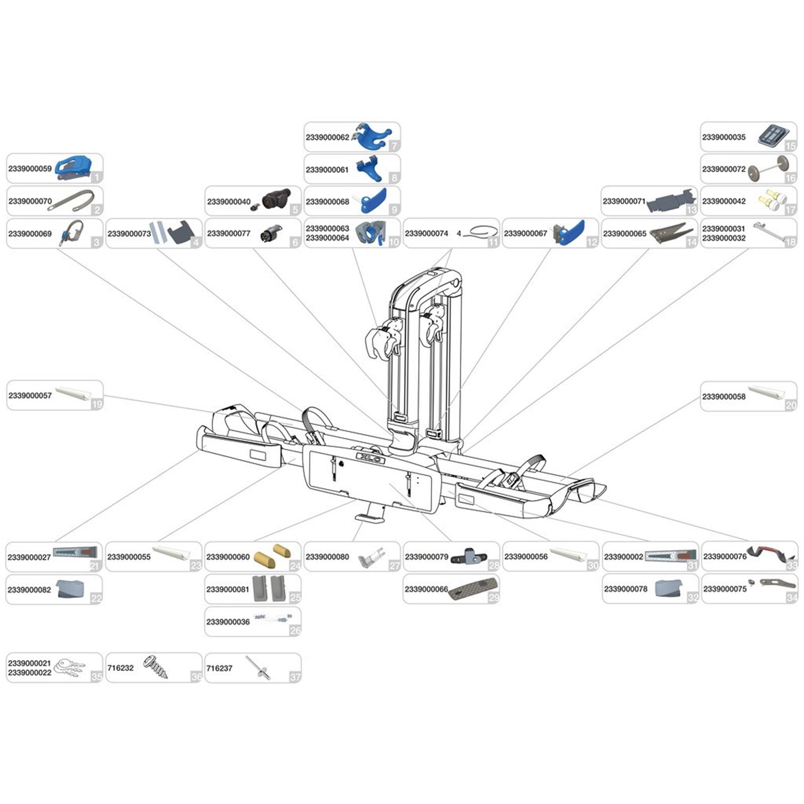 Ochraniacz na wewnętrzną szczękę bagażnika rowerowego XLC Almada