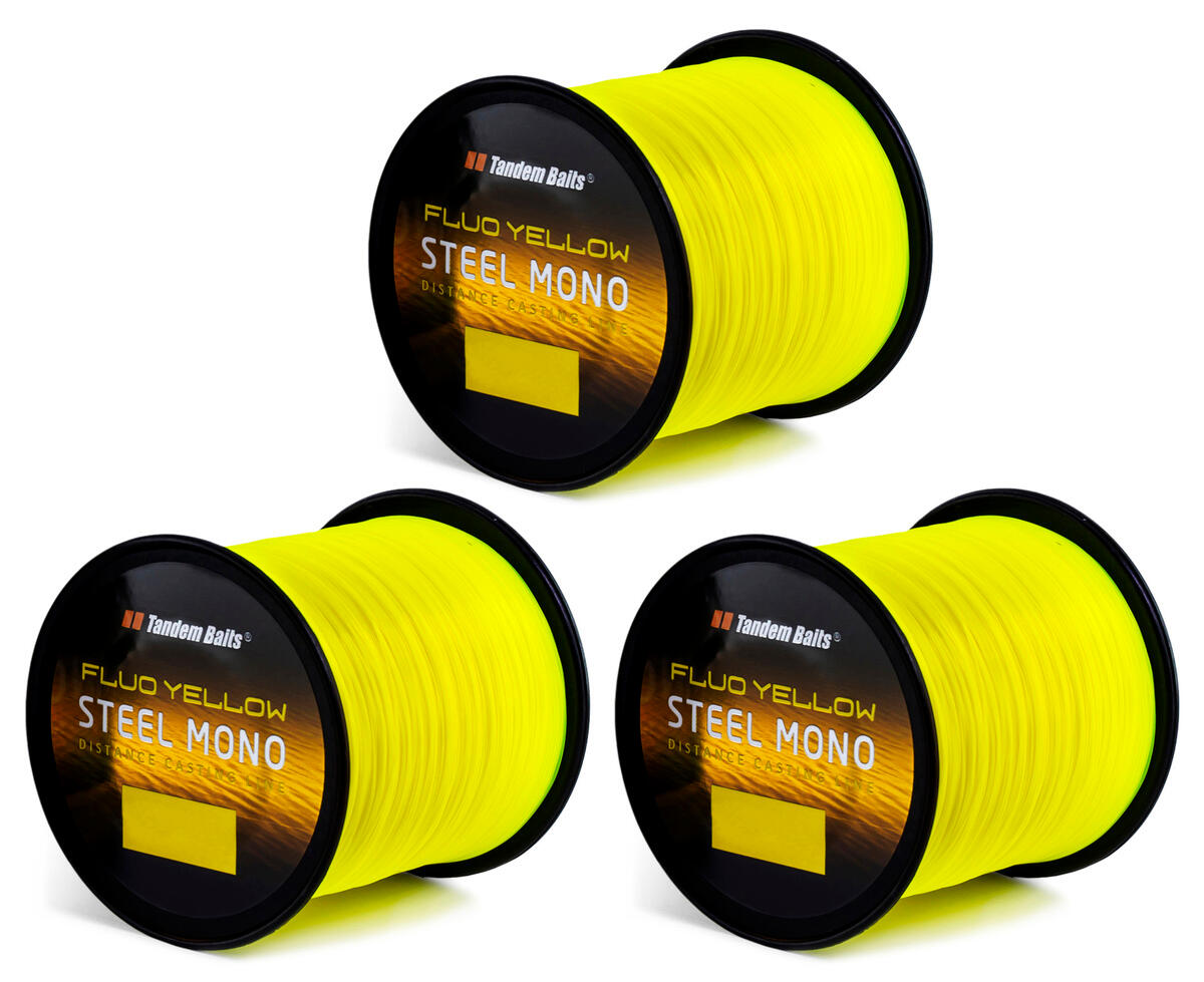 Żyłka Karpiowa Steel Mono Fluo zółta 600 m / 0,30 mm / 3 szt