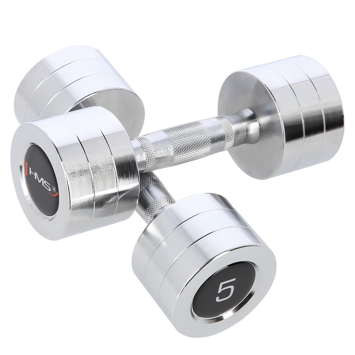 Zestaw hantli chromowanych - 2 x 5 kg