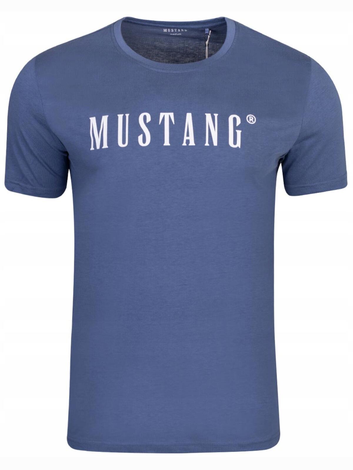 KOSZULKA męska MUSTANG t-shirt sportowa czarna bawełniana X