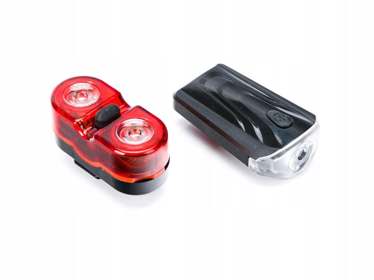 Zestaw lamp rowerowych JY7043A + JY528 0,5W (bez baterii)