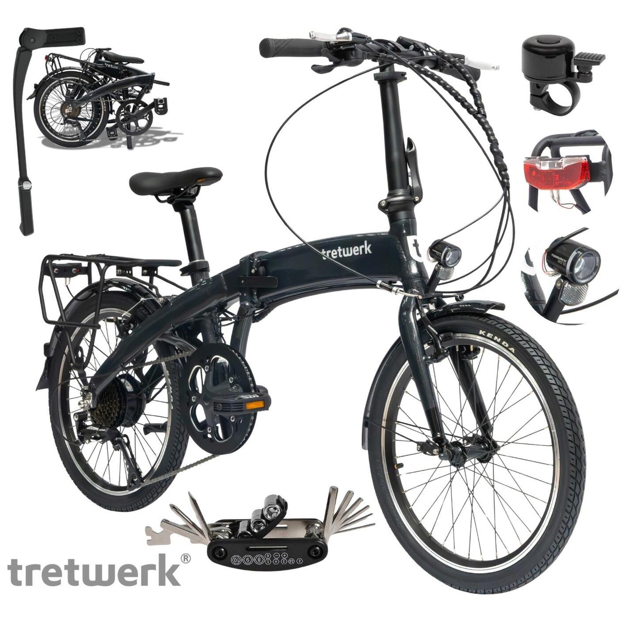 Rower Elektryczny Damski Męski Składany 20 SHIMANO LCD Składak 250 W Alu