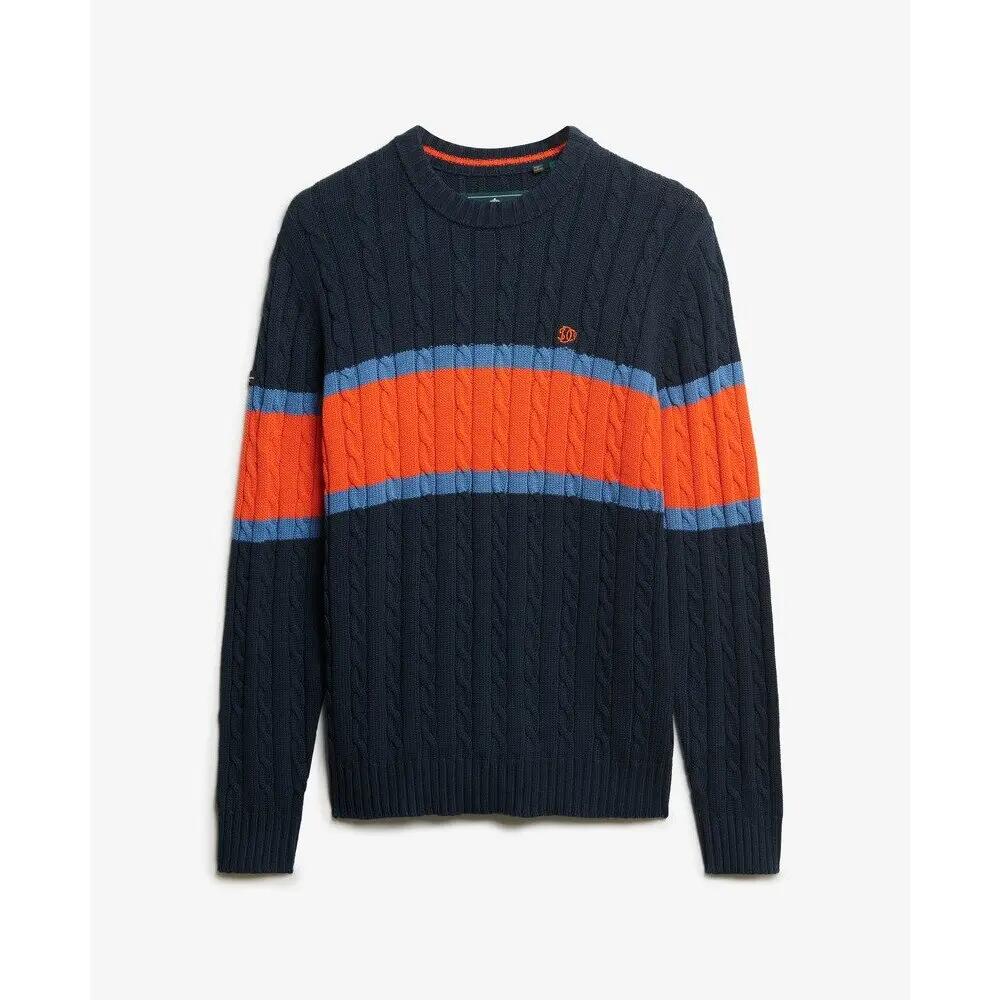 Sweter w paski z skręconej bawełny Superdry