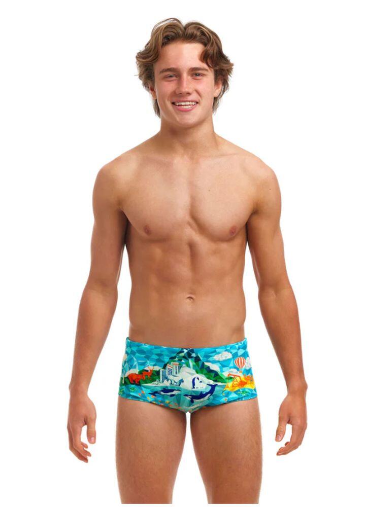 Kąpielówki chłopięce spodenki bokserki szybkoschnące na basen Funky Trunks