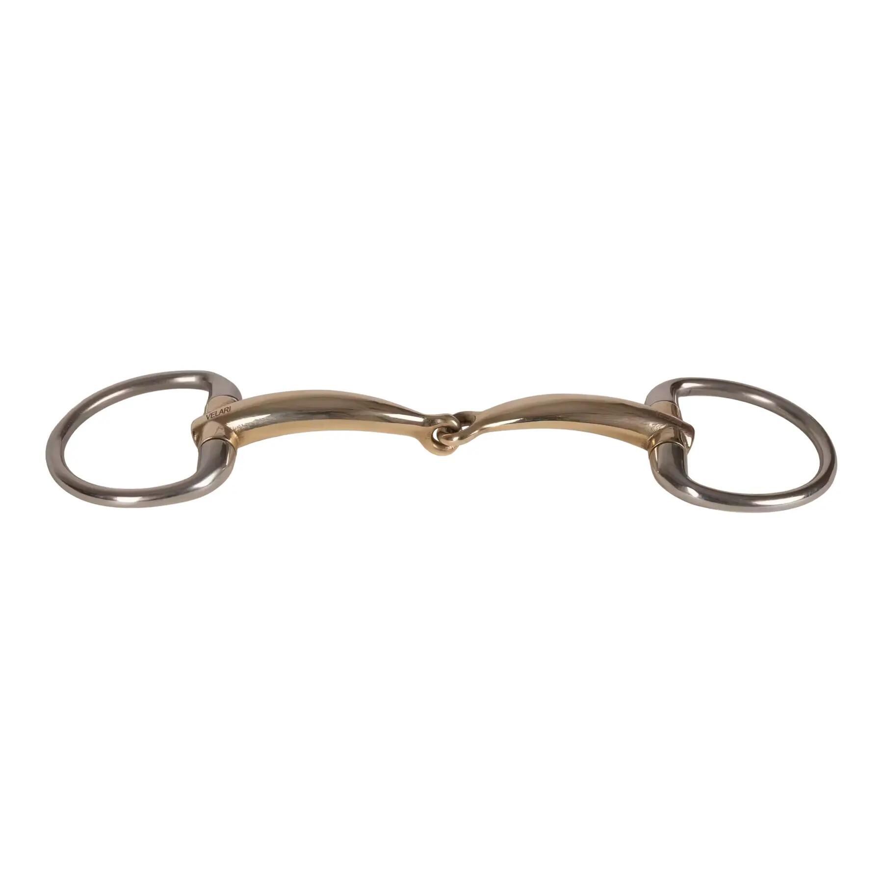 Mors oliwkowy prosty z brązu dla konia Velari 16mm 12,5cm