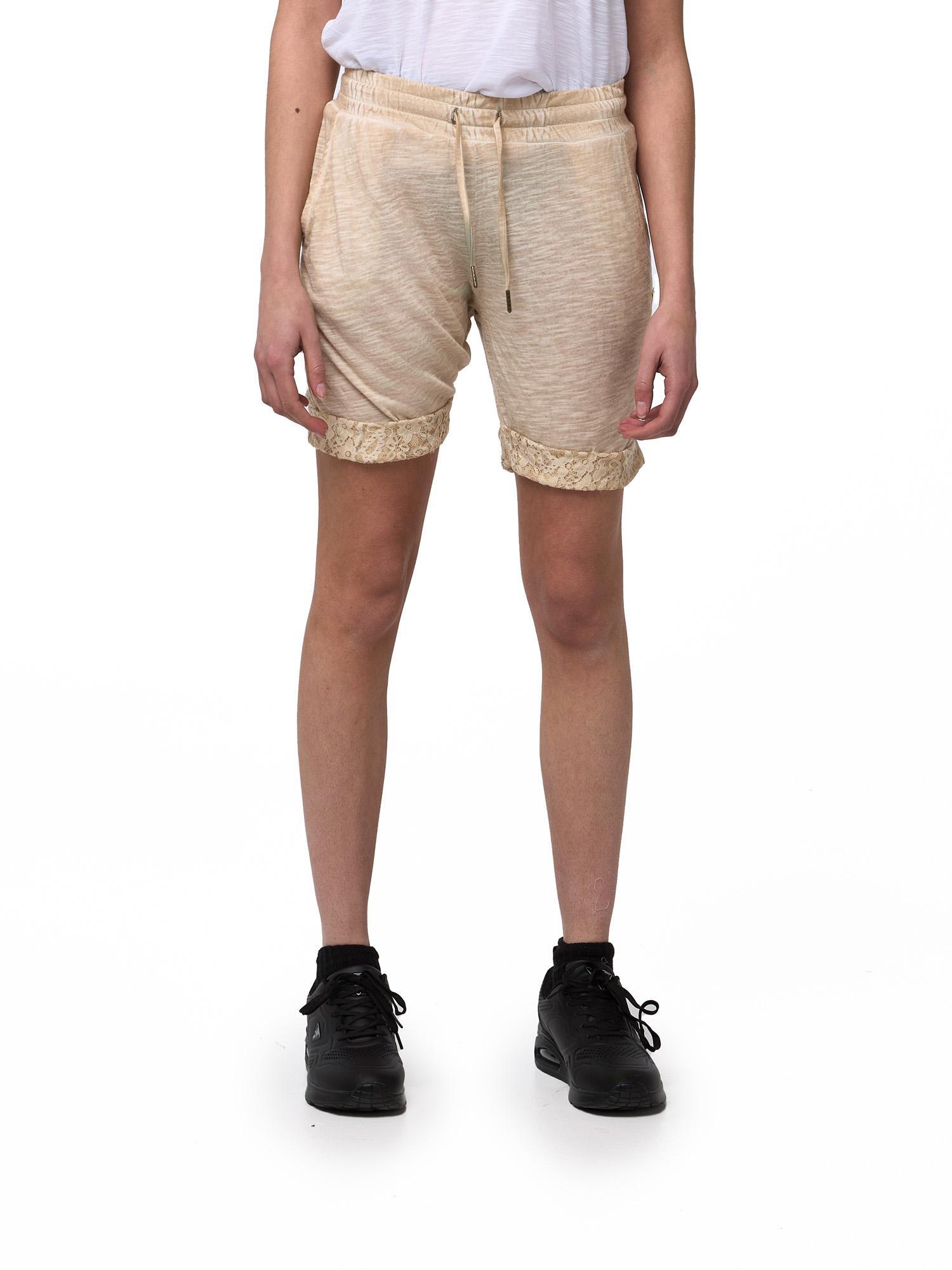 Szorty damskie Leone 1947 Apparel z koronką elastyczny pas
