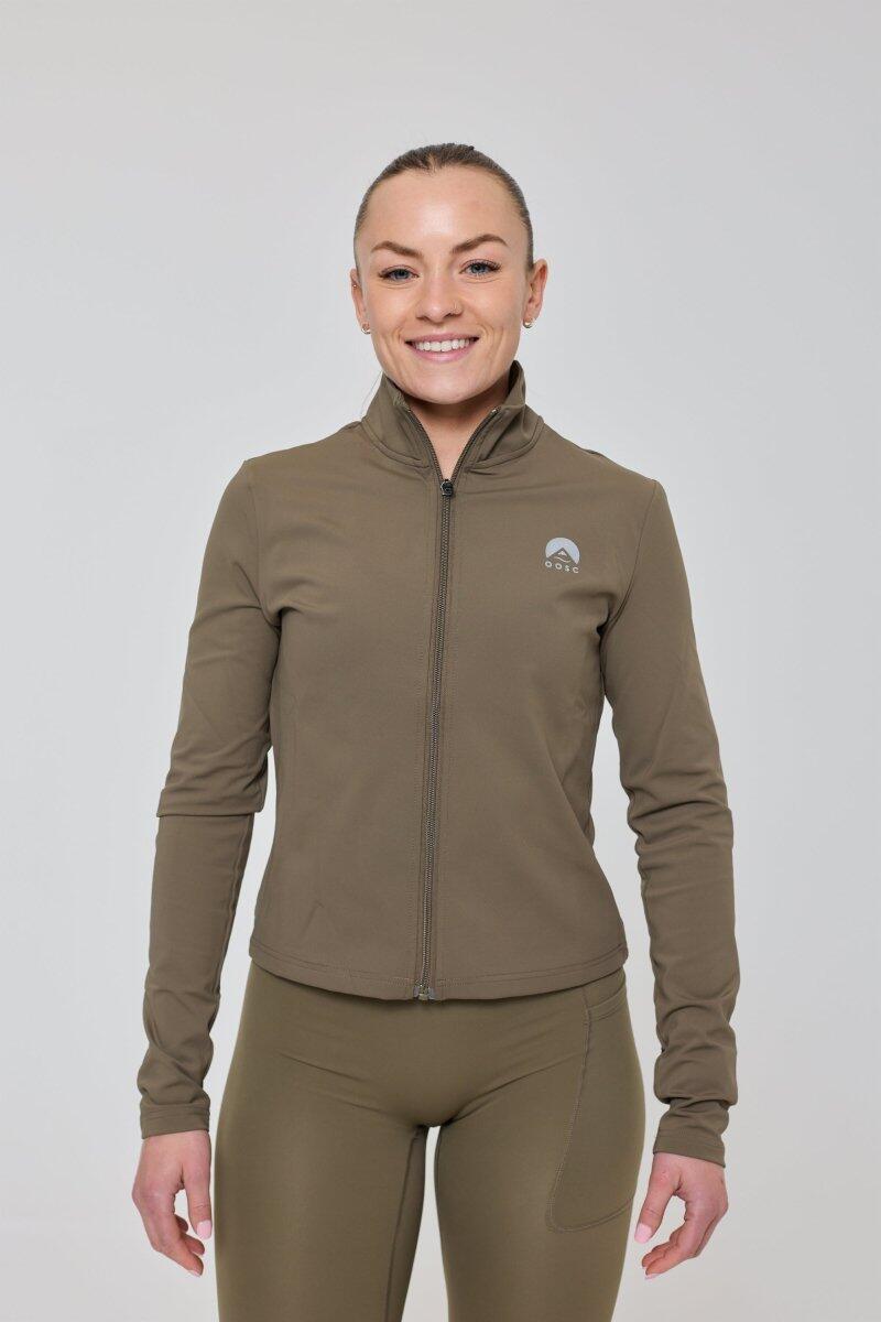 Kurtka damska fitness marki Infinite w kolorze khaki