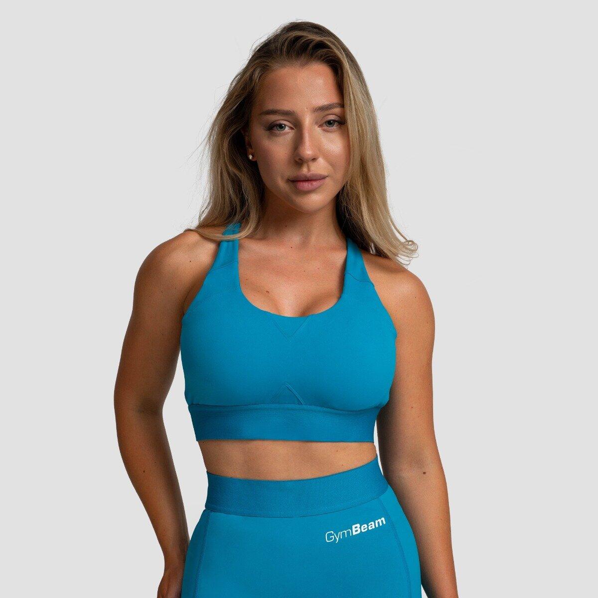 Biustonosz sportowy damski fitness regulowany akwamarynowy Limitless
