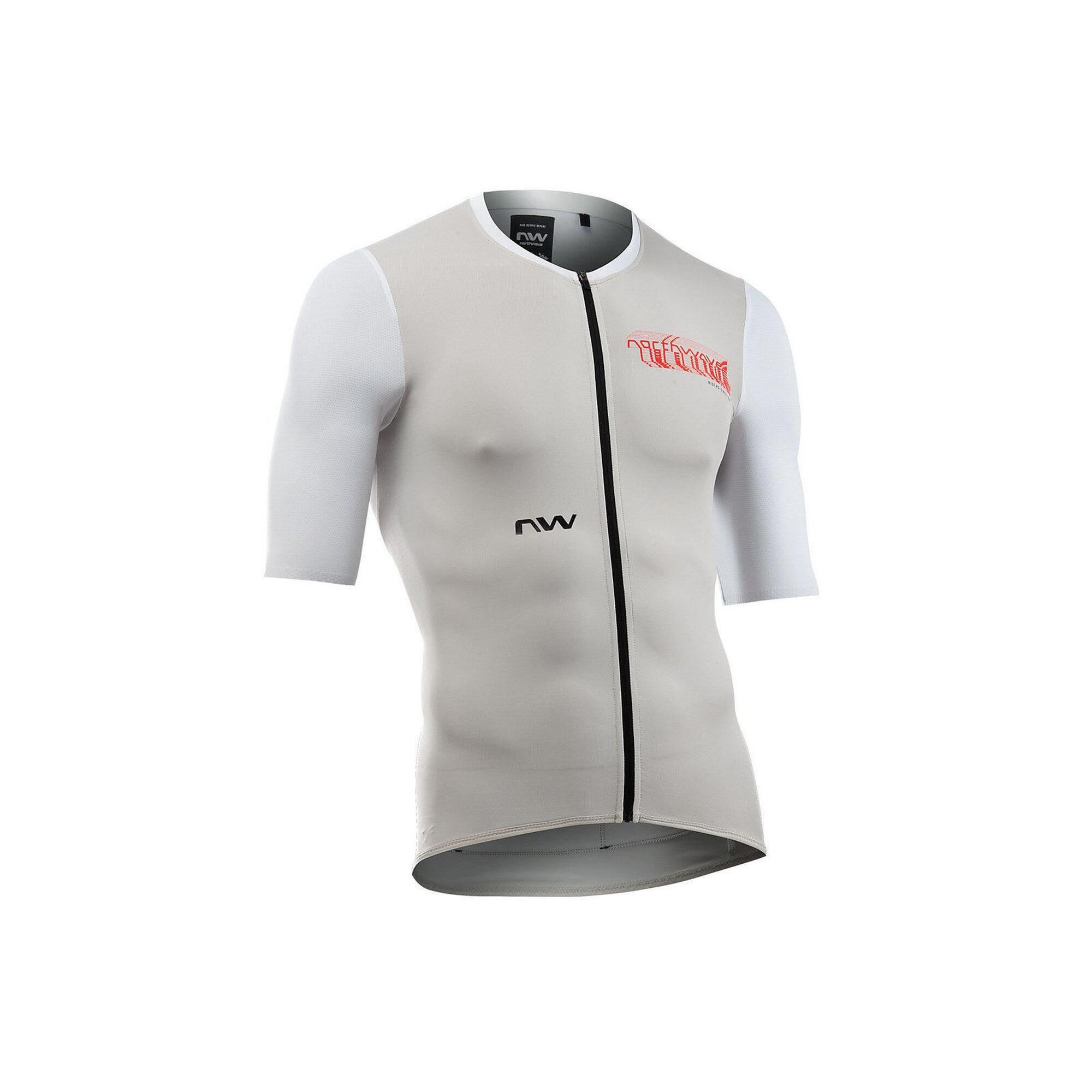 Koszulka rowerowa gravel mtb NORTHWAVE Essence Evo Jersey UPF50 jasny szary