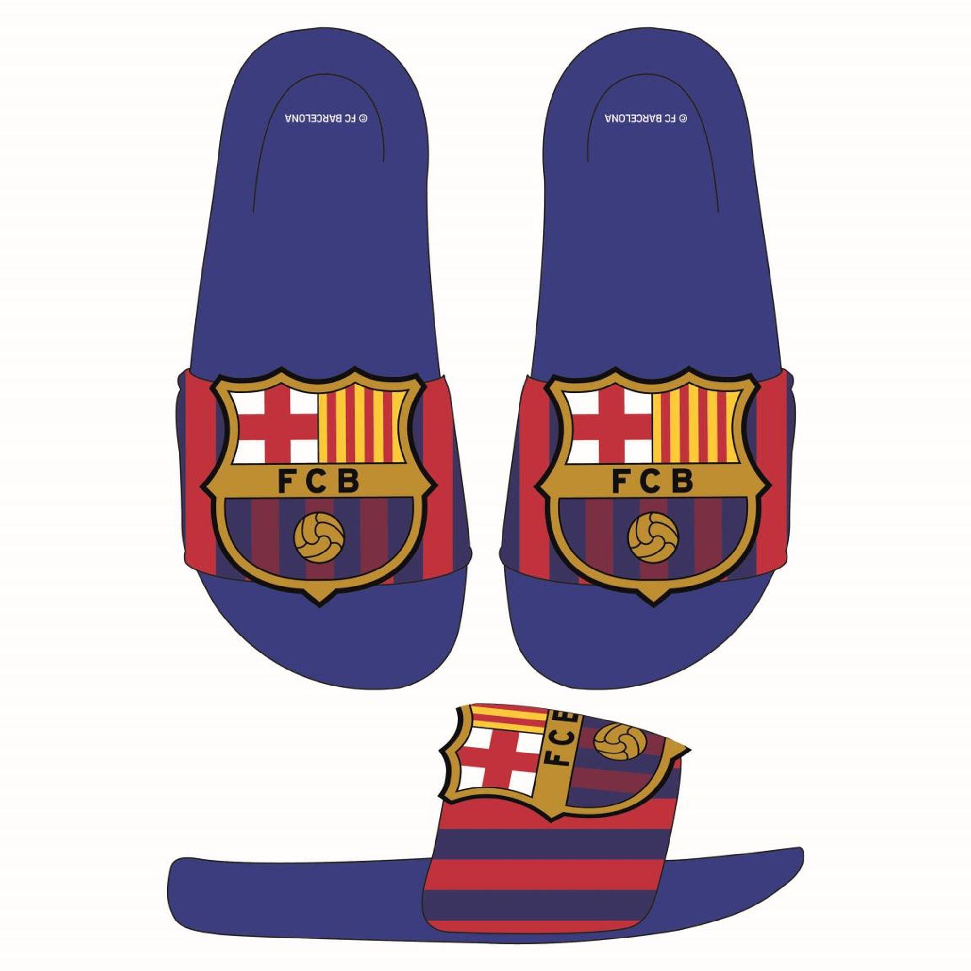 FC Barcelona klapki dziecięce na basen i plażę