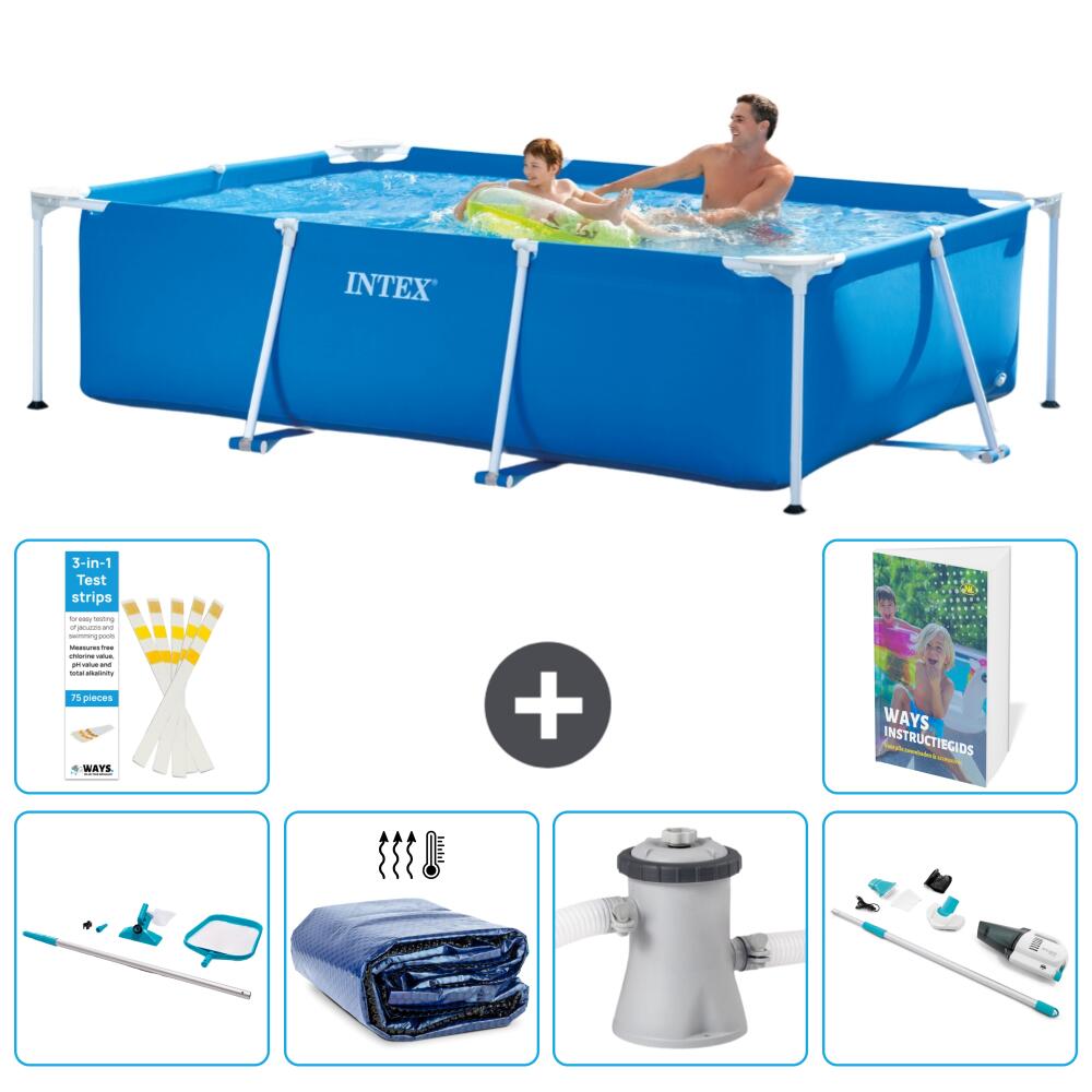 INTEX Basen ze stelażem Prostokątny - 260x160x65 cm - 7-częściowy S149