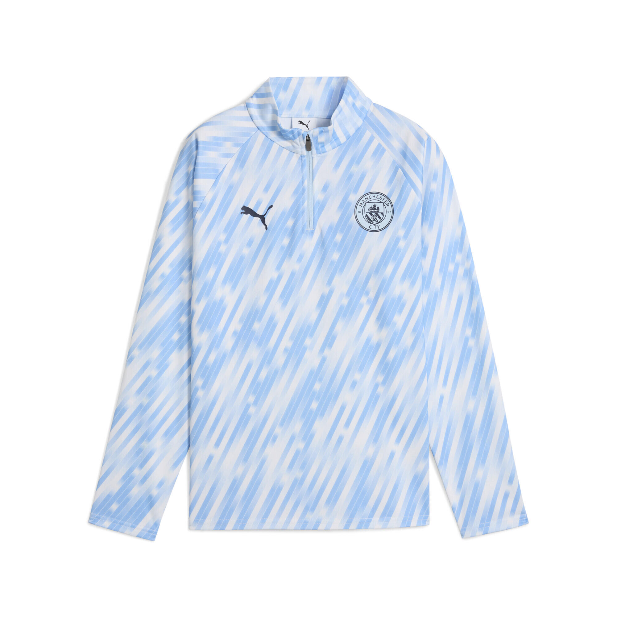 Młodzieżowa bluza przedmeczowa z zamkiem 1/4 Manchester City PUMA