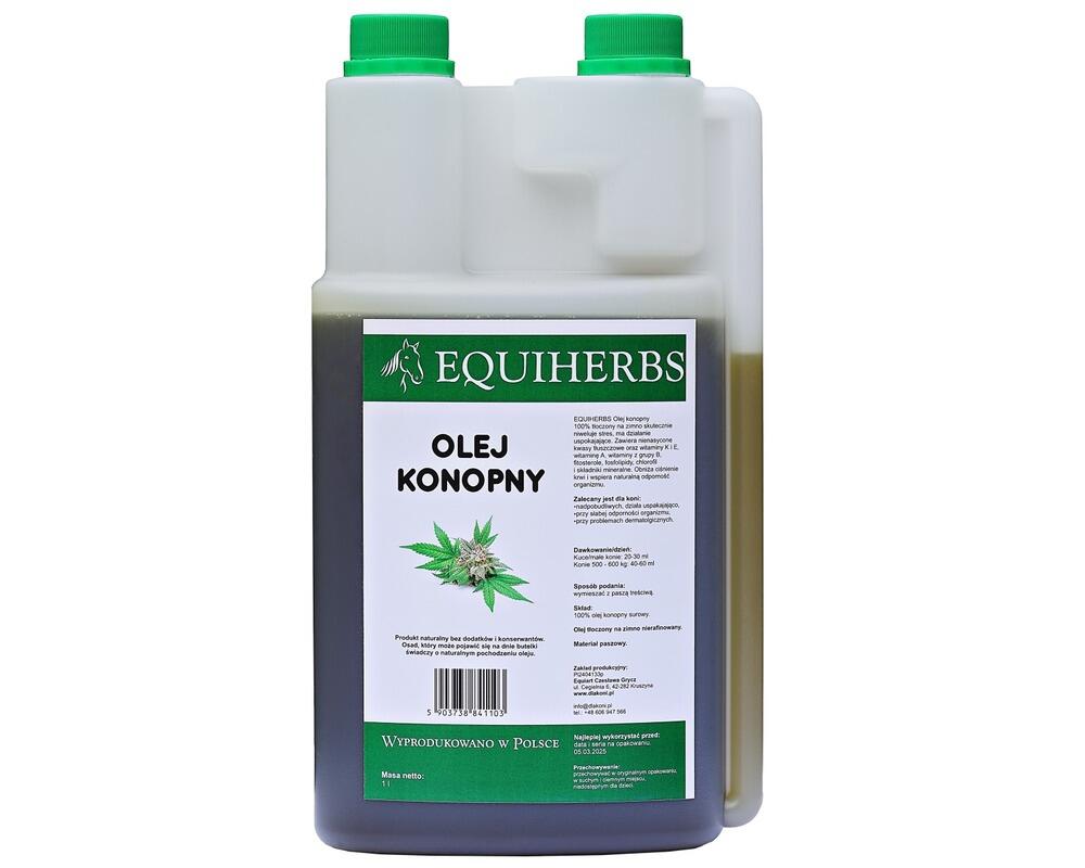 Olej konopny dla koni EQUIHERBS