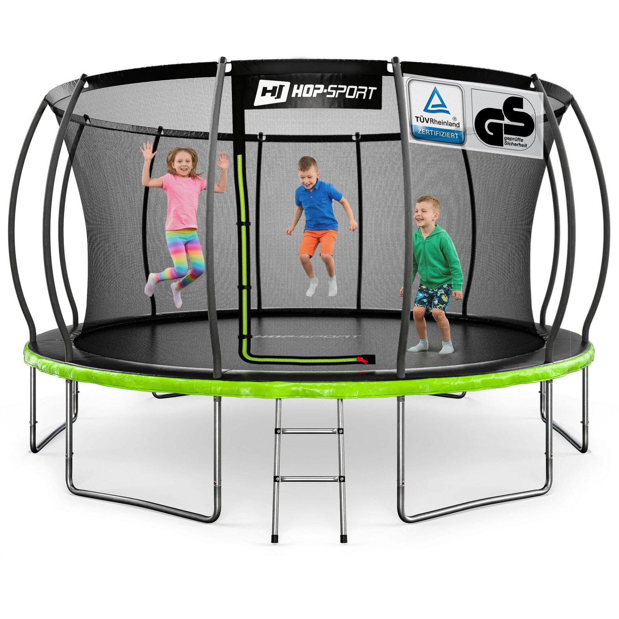 Trampolina dynia 14ft (427cm) Hop-Sport HS-PT14I pumpkin z siatką wewnętrzną