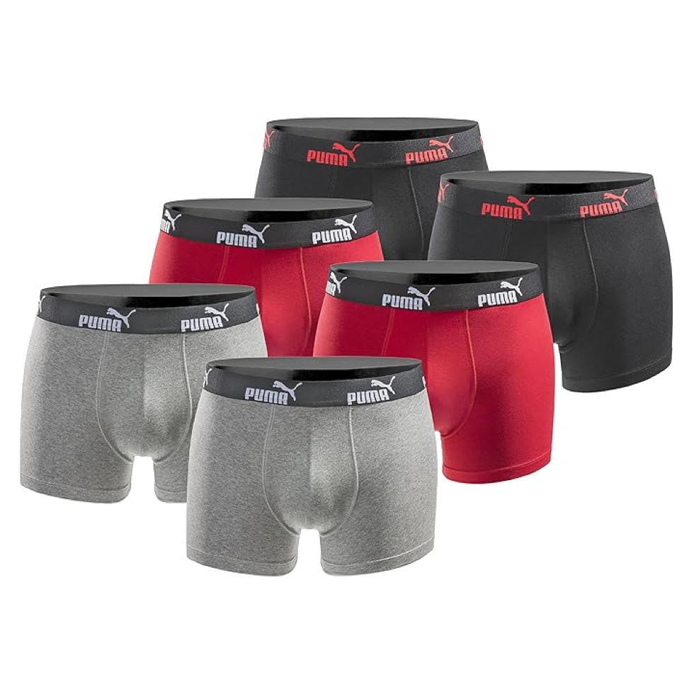 Bokserki majtki męskie Puma Boxershorts 6-pak bawełniane