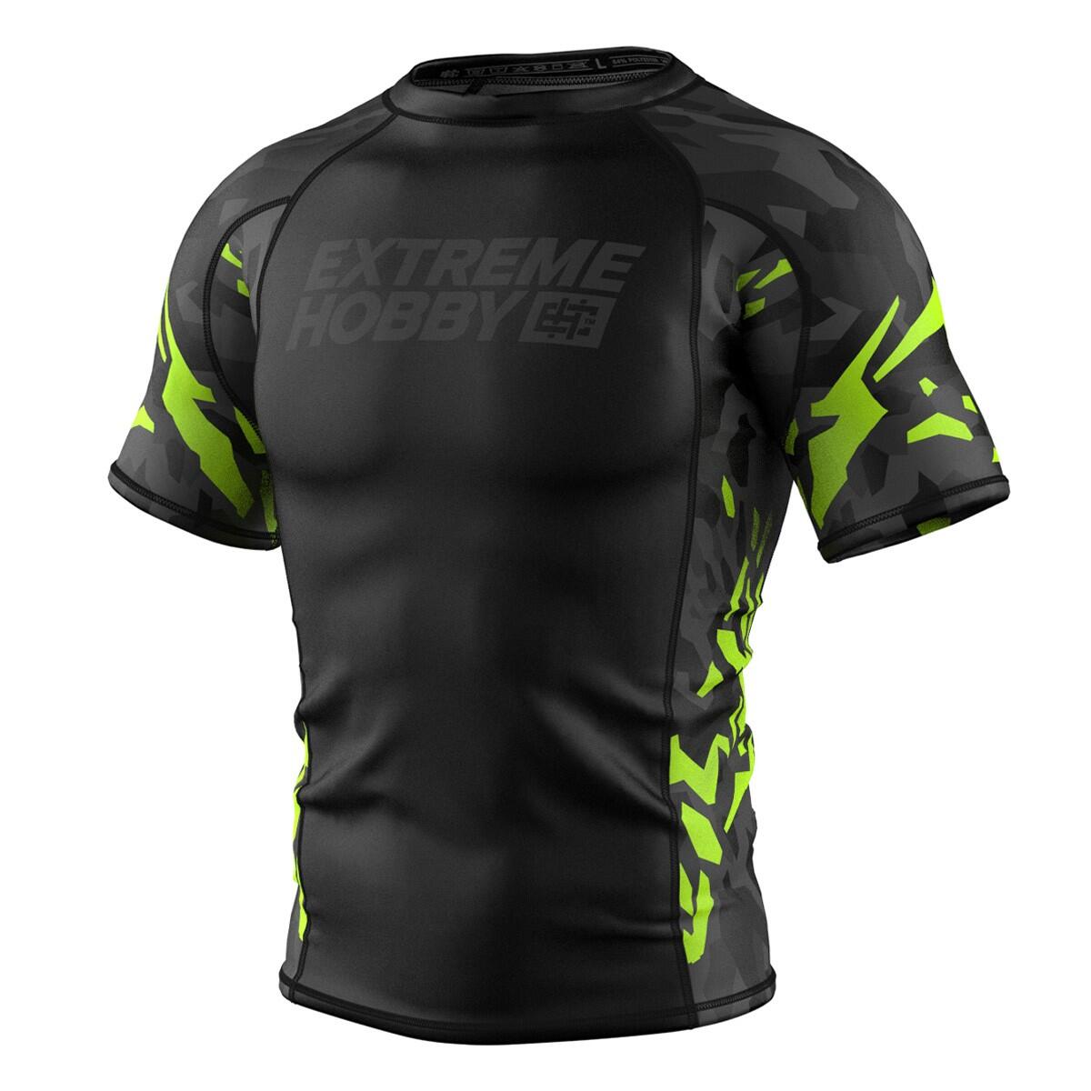 Koszulka Męska Rashguard MMA na Siłownię EXTREME HOBBY BLACK PANTHER