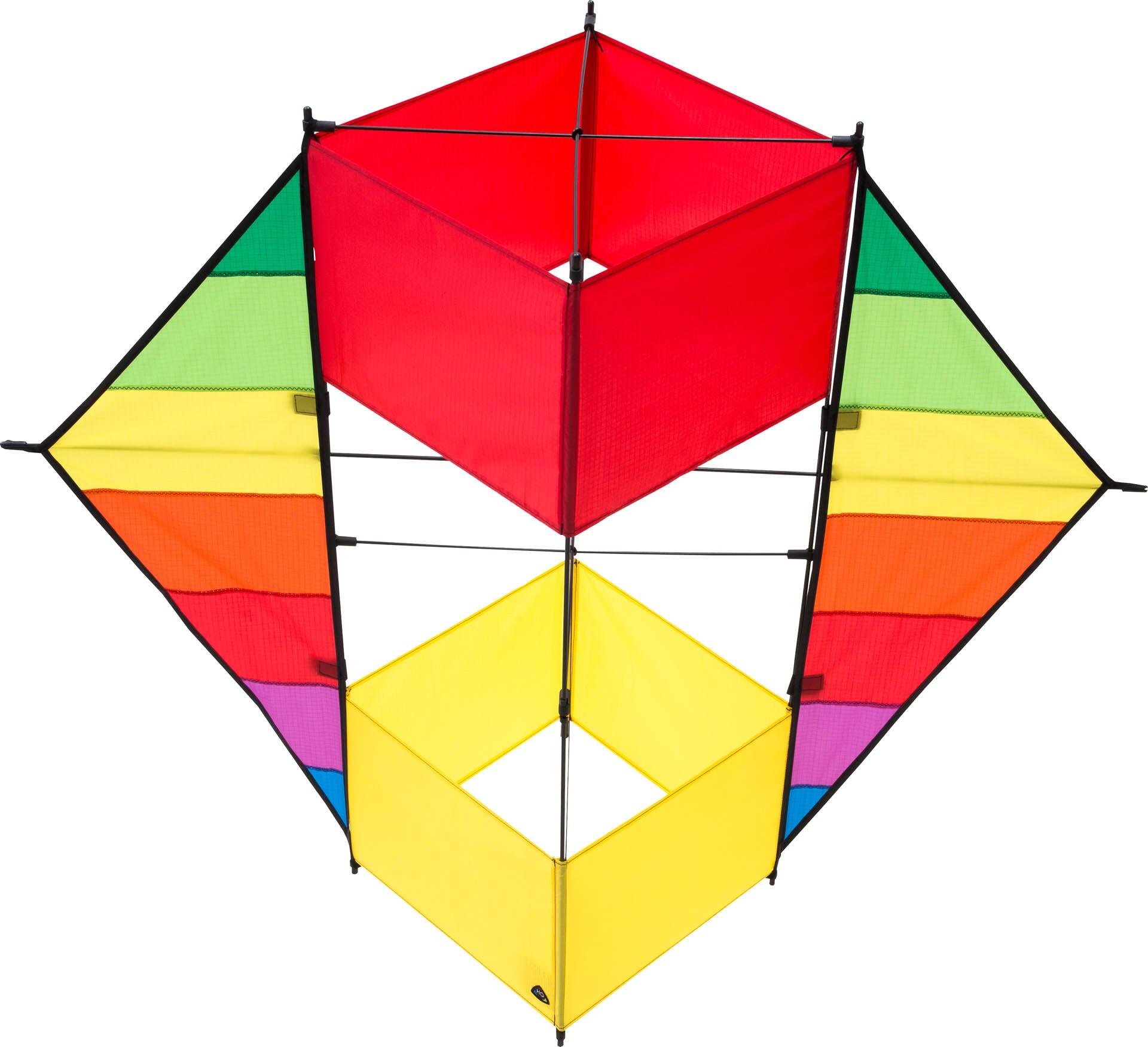 Latawiec jednożyłowy HQ F-Box Beach Rainbow 106373 Tęcza 100 x 85 cm