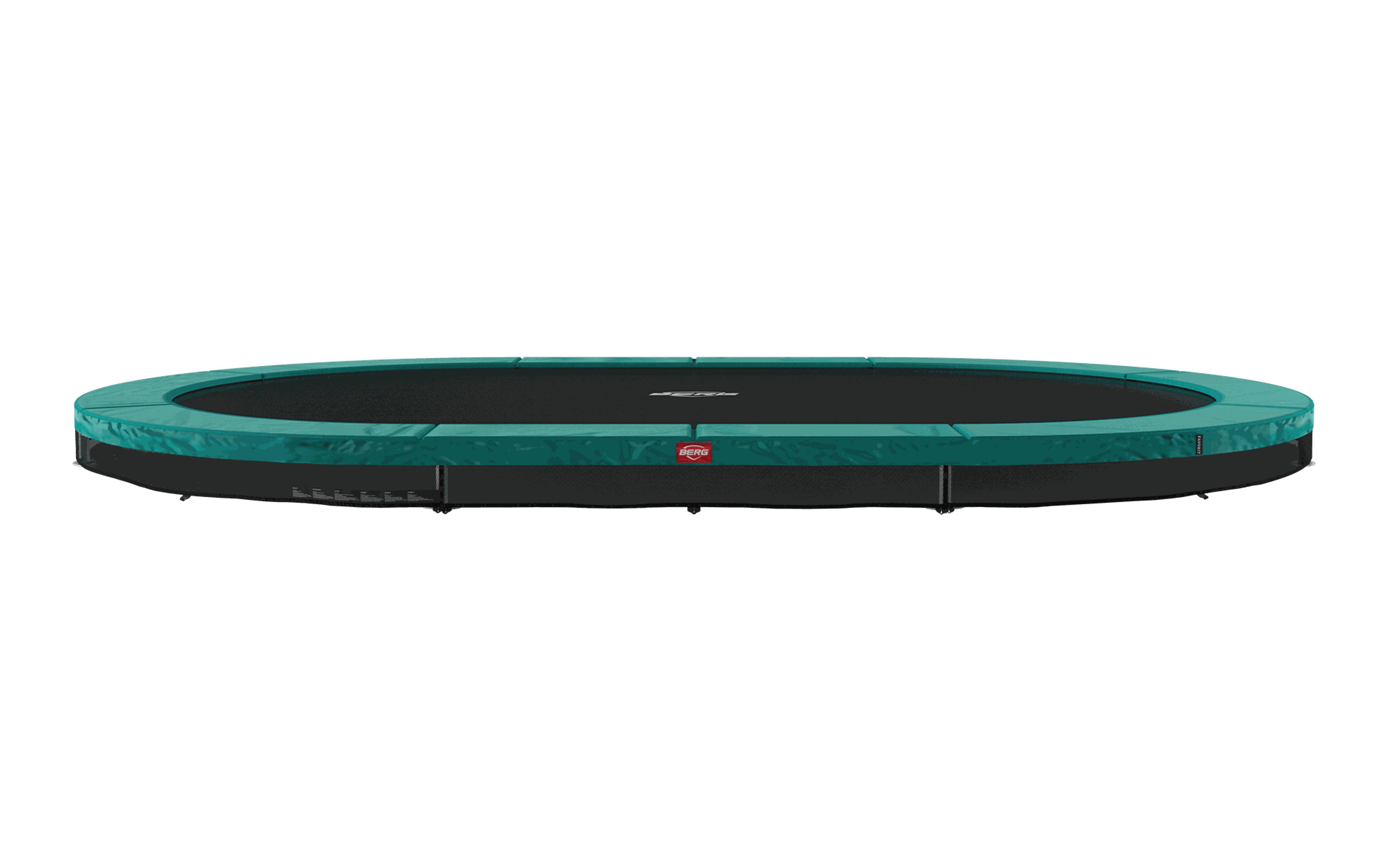 Trampolina 520x350, Grand Favorit InGround 520 Zielony