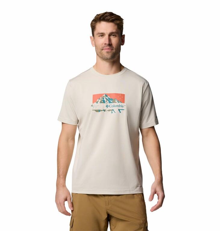 COLUMBIA Koszulka męska Ice Lake II SS Tee dark stone/peak direction-L