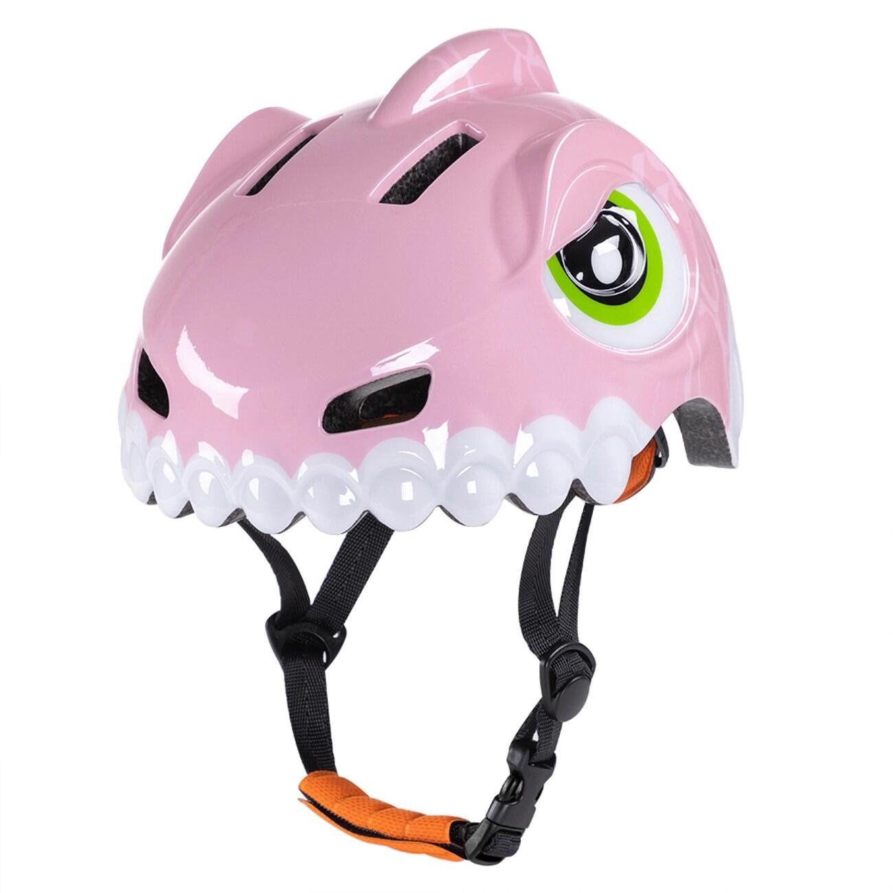 Kask rowerowy dziecięcy wozinsky motyw dinozaur s - różowy