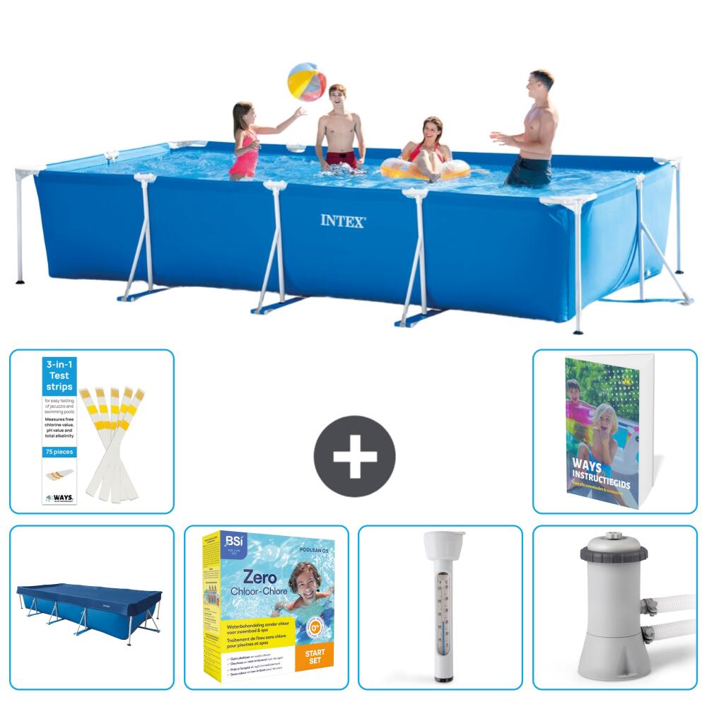 INTEX Basen ze stelażem Prostokątny - 450x220x84 cm - 7-częściowy S18