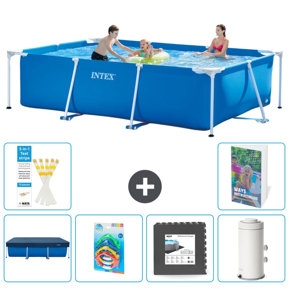 INTEX Basen ze stelażem Prostokątny - 300x200x75 cm - 7-częściowy S143
