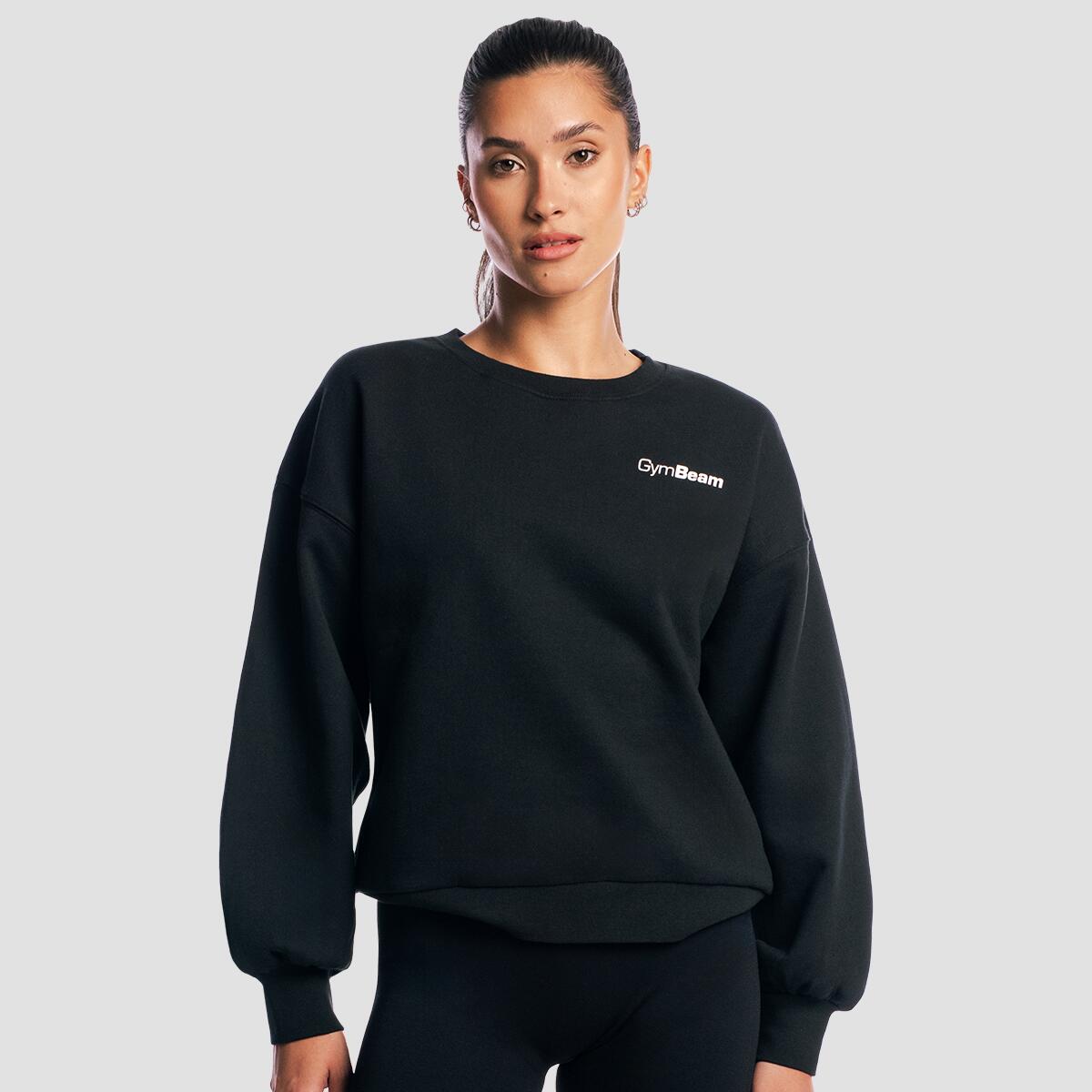 Bluza damska fitness oversize czarna Base