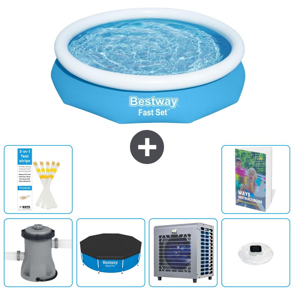 BESTWAY Basen Fast Set Okrągły - 305x66 cm - 7-częściowy S175