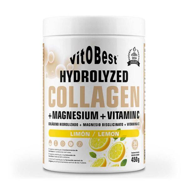 Hydrolizowany kolagen z magnez z witamina C - 450 g cytrynowy VitoBest