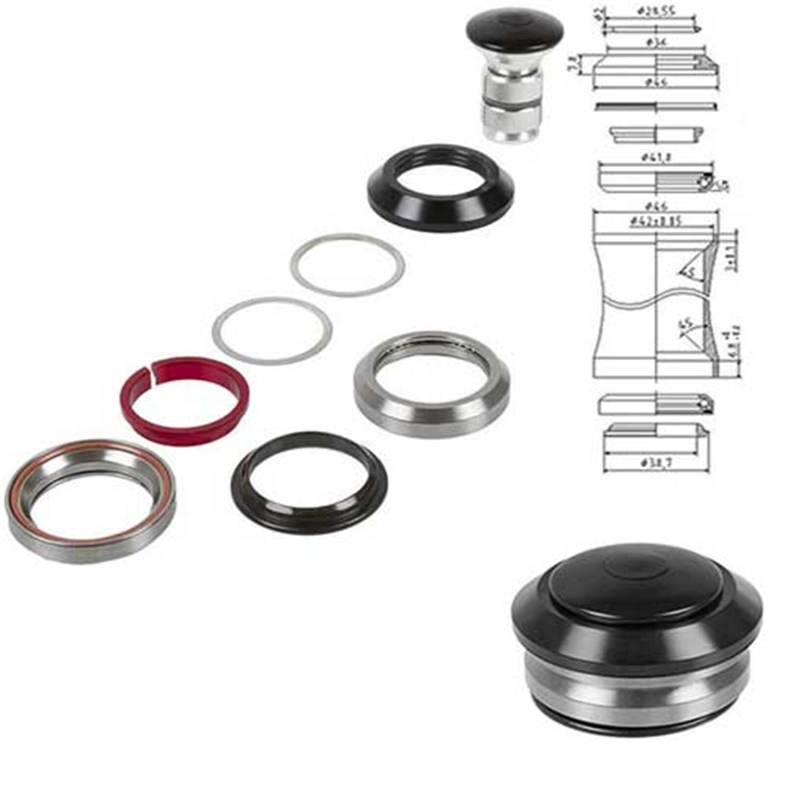Neco zintegrowane headset 1 1/8 41,8 x 30,5 mm czarny