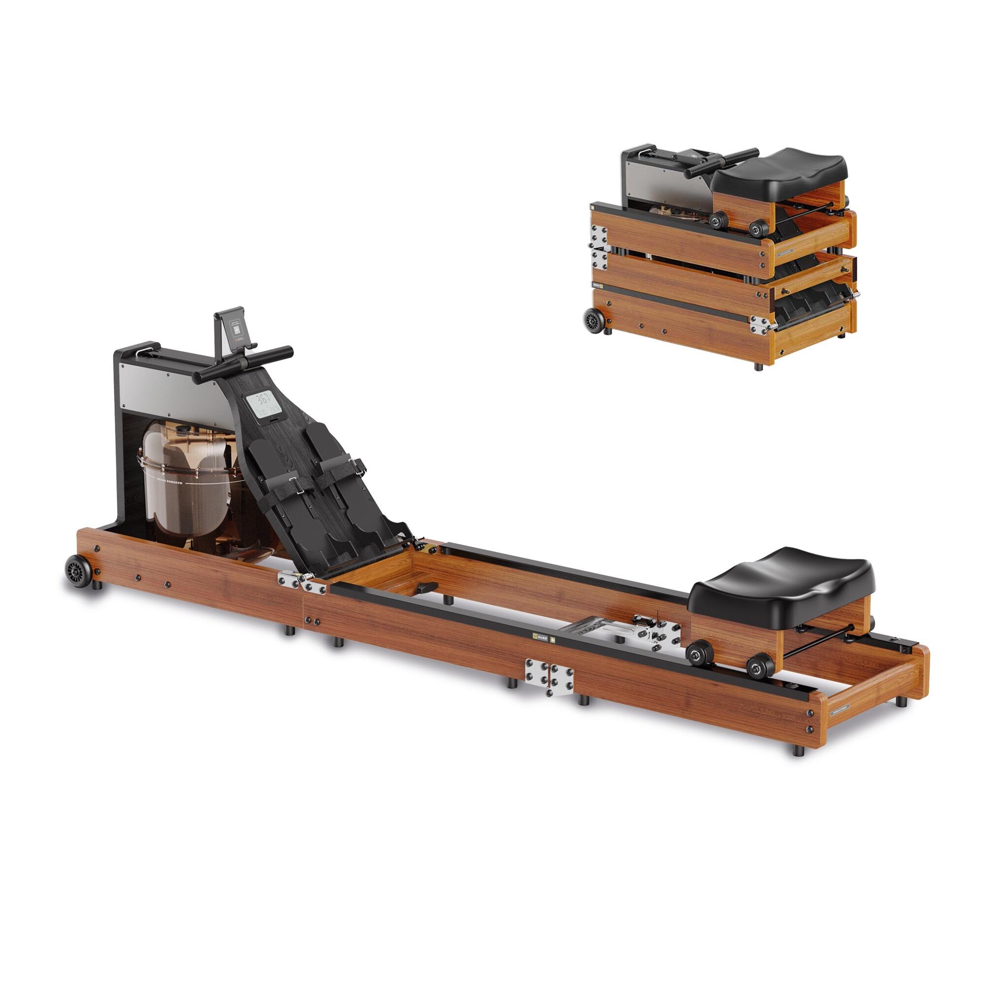 Kingsmith Rowing Machine WR1 Wioślarz wodny Brązowy, Bluetooth