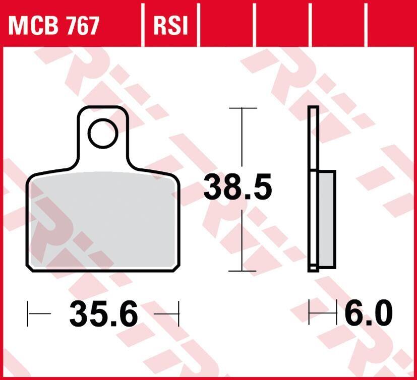 Klocki hamulcowe TRW MCB 767 RSI sintermetal offroad