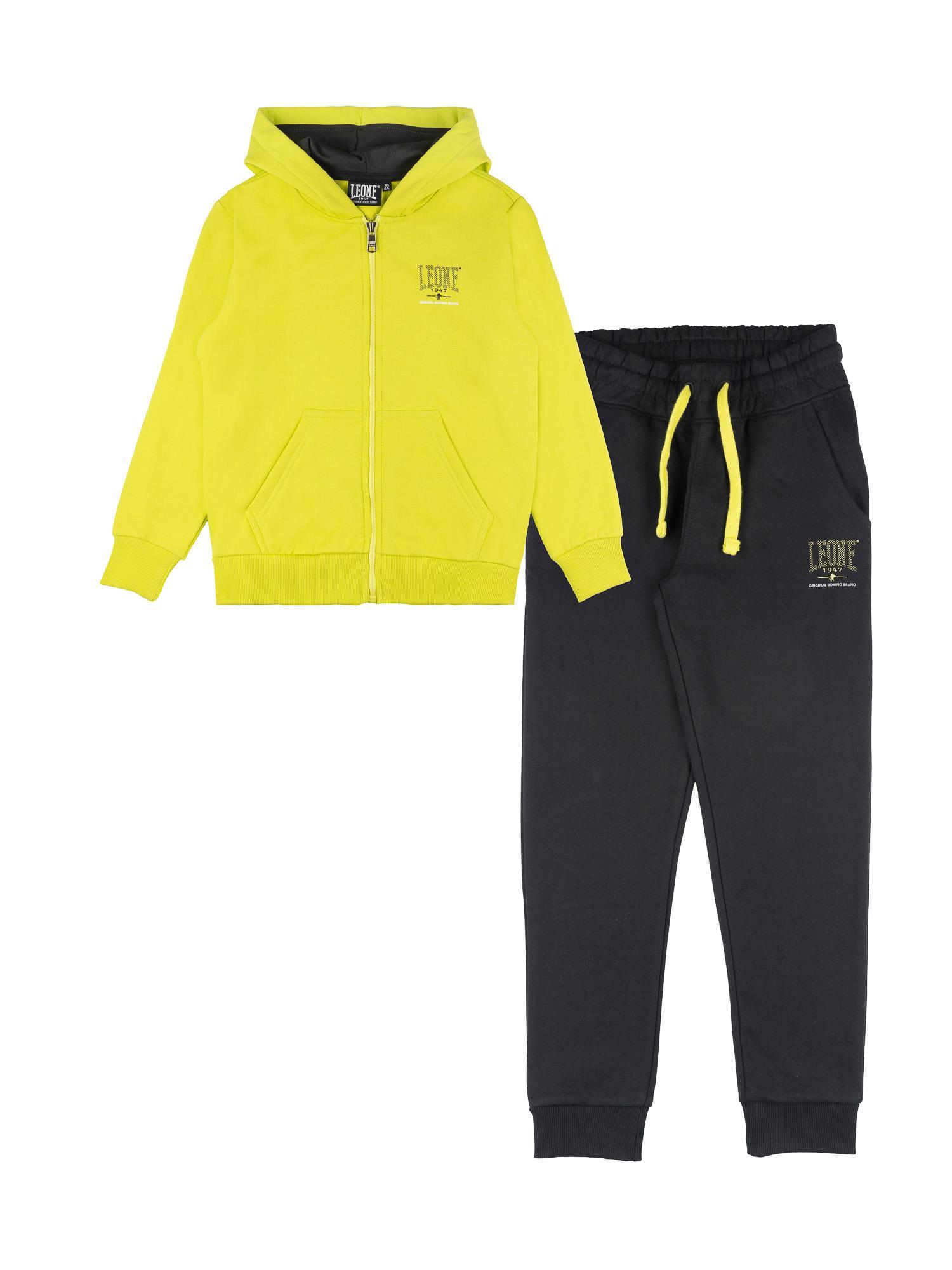 Leone 1947 Neon Kinder Winter Trainingsanzug mit Kapuze und Reißverschluss