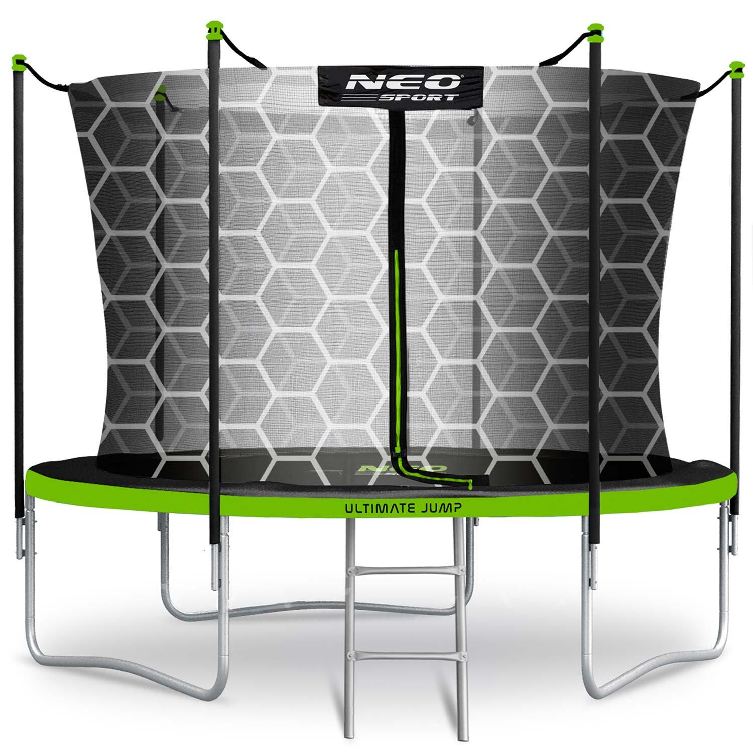 Trampolina ogrodowa 8ft/252cm z siatką wewnętrzną i drabinką Neo-Sport
