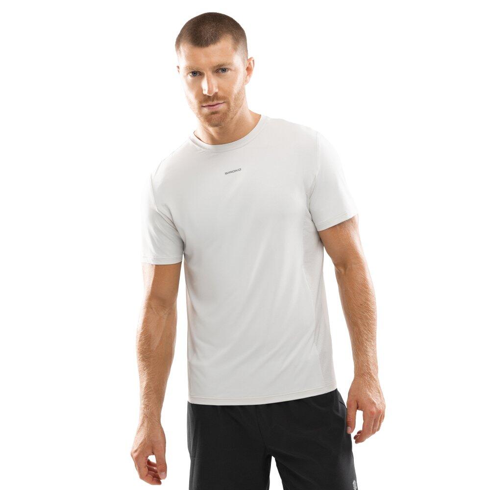 Męska koszulka do biegania z krótkim rękawem Fitness Siroko Gate Gray