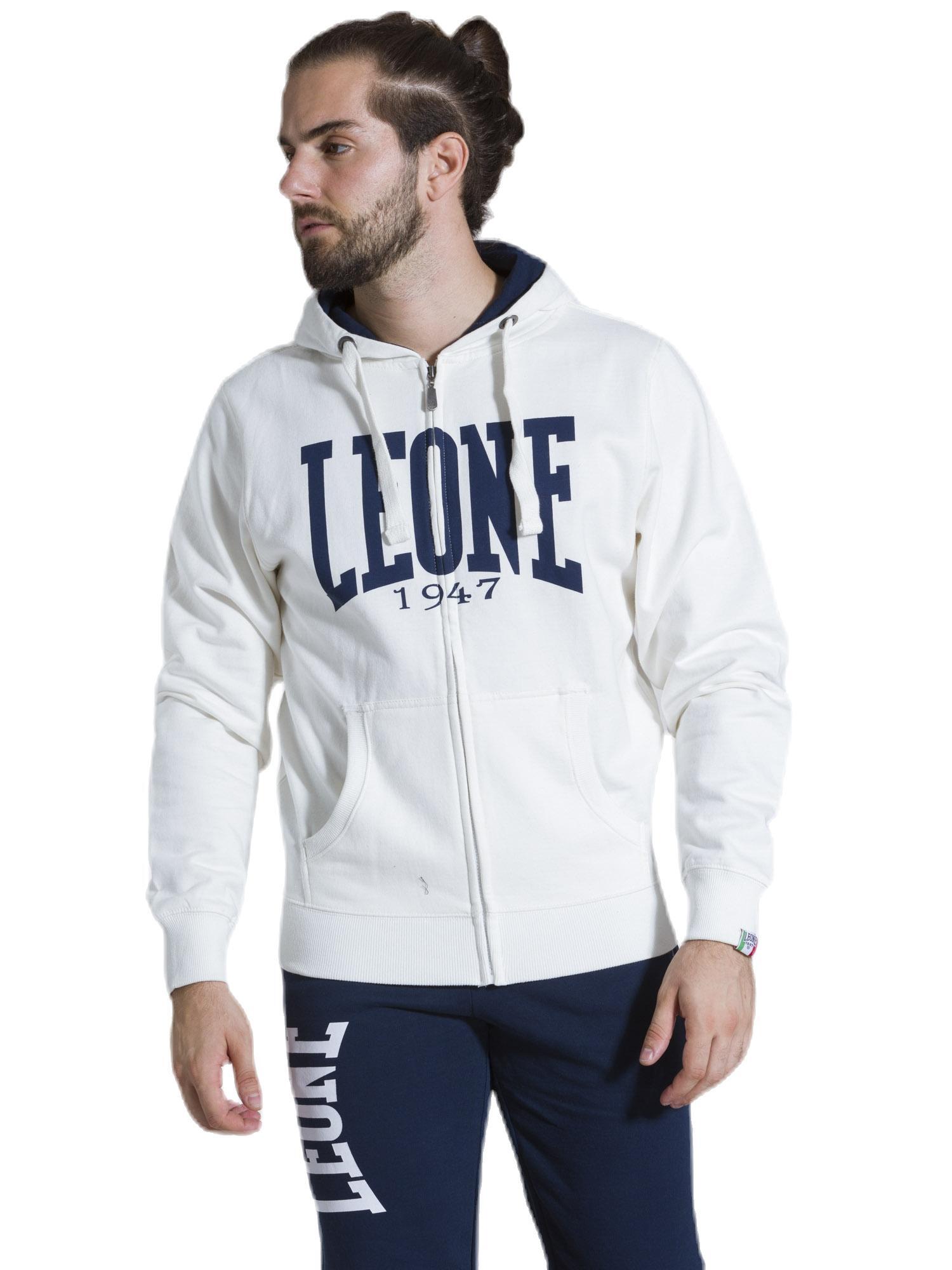 Leone 1947 Apparel Bluzy z kapturem męskie zapinane na zamek