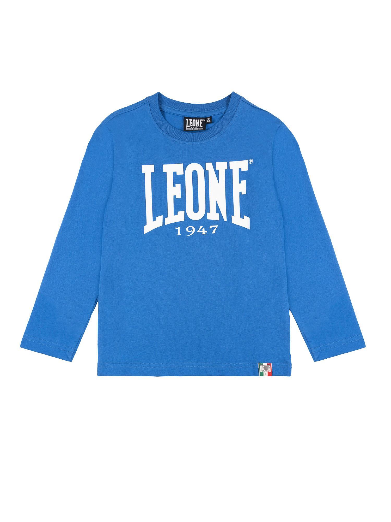 Leone 1947 Basic Langarm-T-Shirt z dużym logo dla Kinder