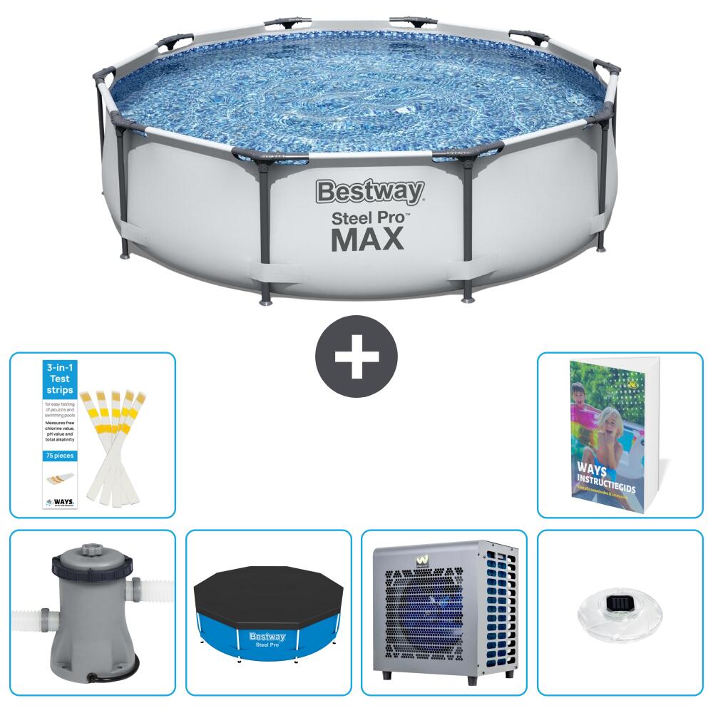 BESTWAY Basen Steel Pro MAX Okrągły - 305x76 cm - 7-częściowy S175