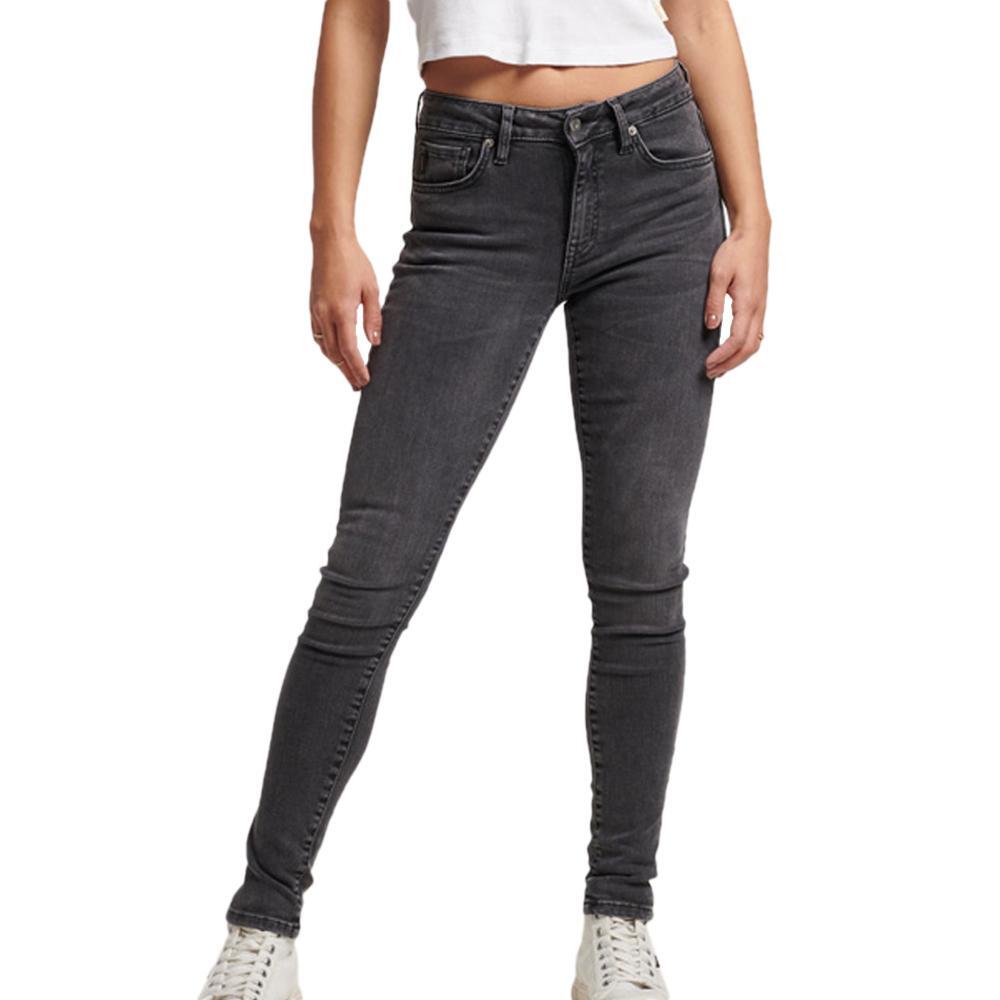 Damskie dżinsy skinny z bawełny organicznej mid-rise Superdry Vintage