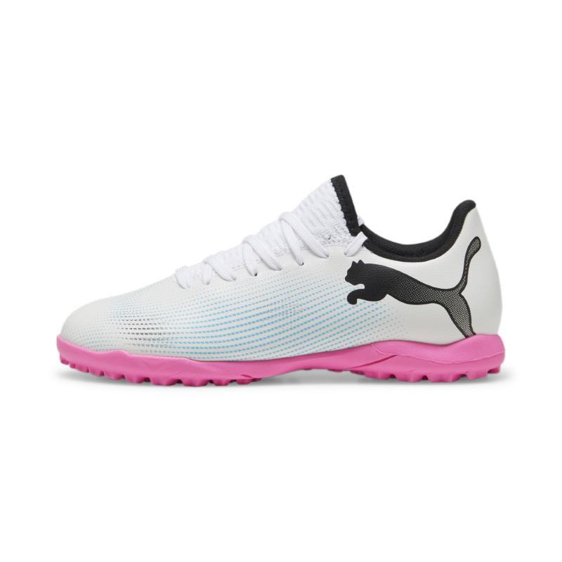 Młodzieżowe buty piłkarskie FUTURE 7 PLAY TT PUMA White Black Poison Pink