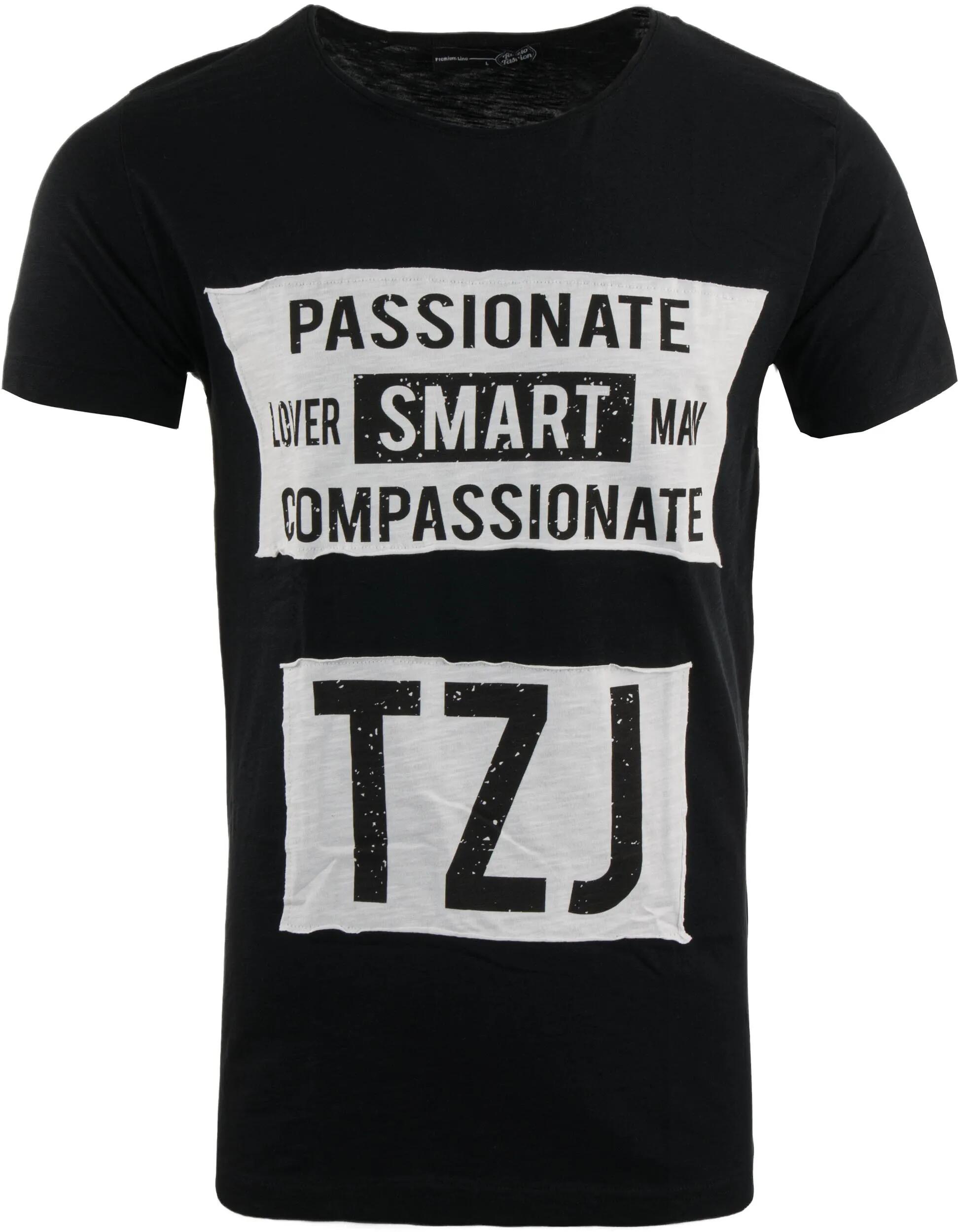 Męska koszulka Tazzio T-shirt Ss z nadrukiem czarna