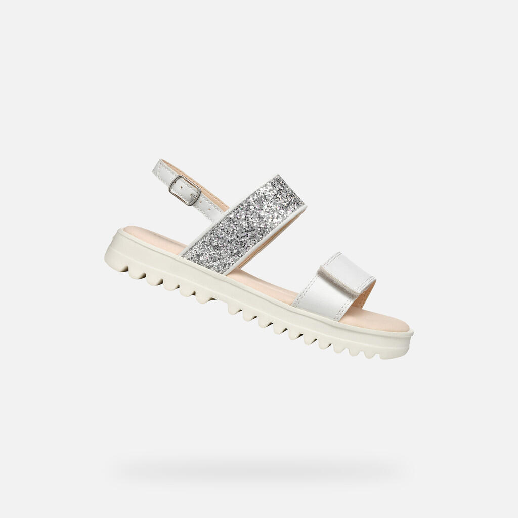 Sandały GEOX J SANDAL CORALIE GIR Biały