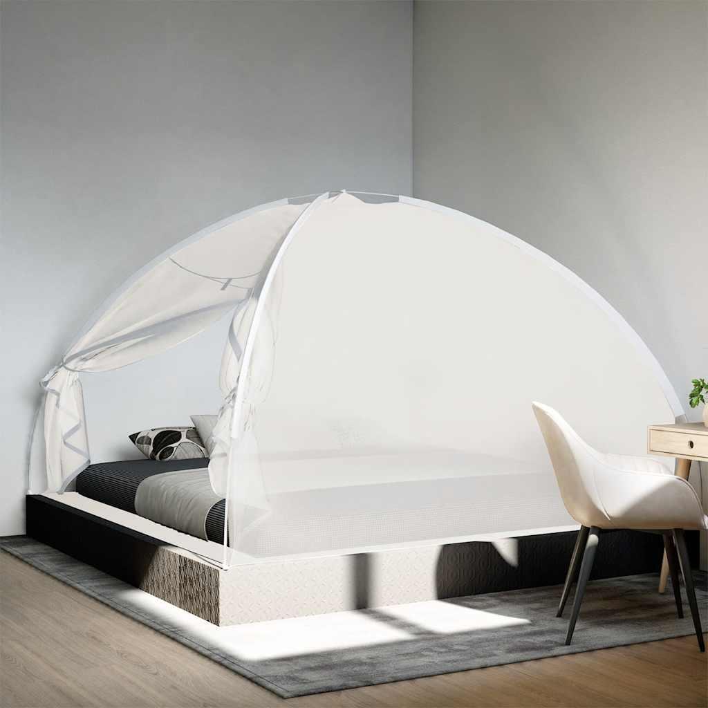 VidaXL moskitiera Mongolia z drzwiami 200x200x130 cm biała