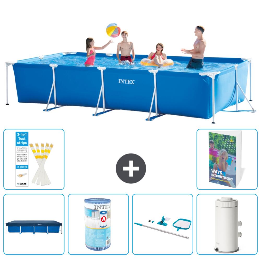 INTEX Basen ze stelażem Prostokątny - 450x220x84 cm - 7-częściowy S130